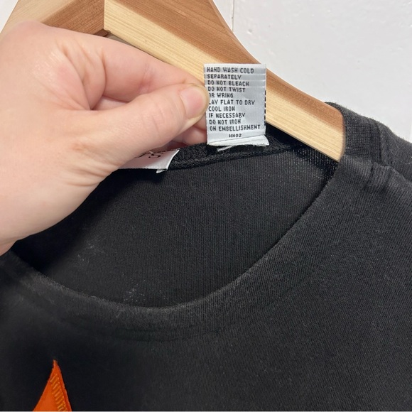 Vintage Halloween Shirt Jack-o-lantern pumpkin beaded bedazzle 3/4 sleeve small - Picture 5 of 7